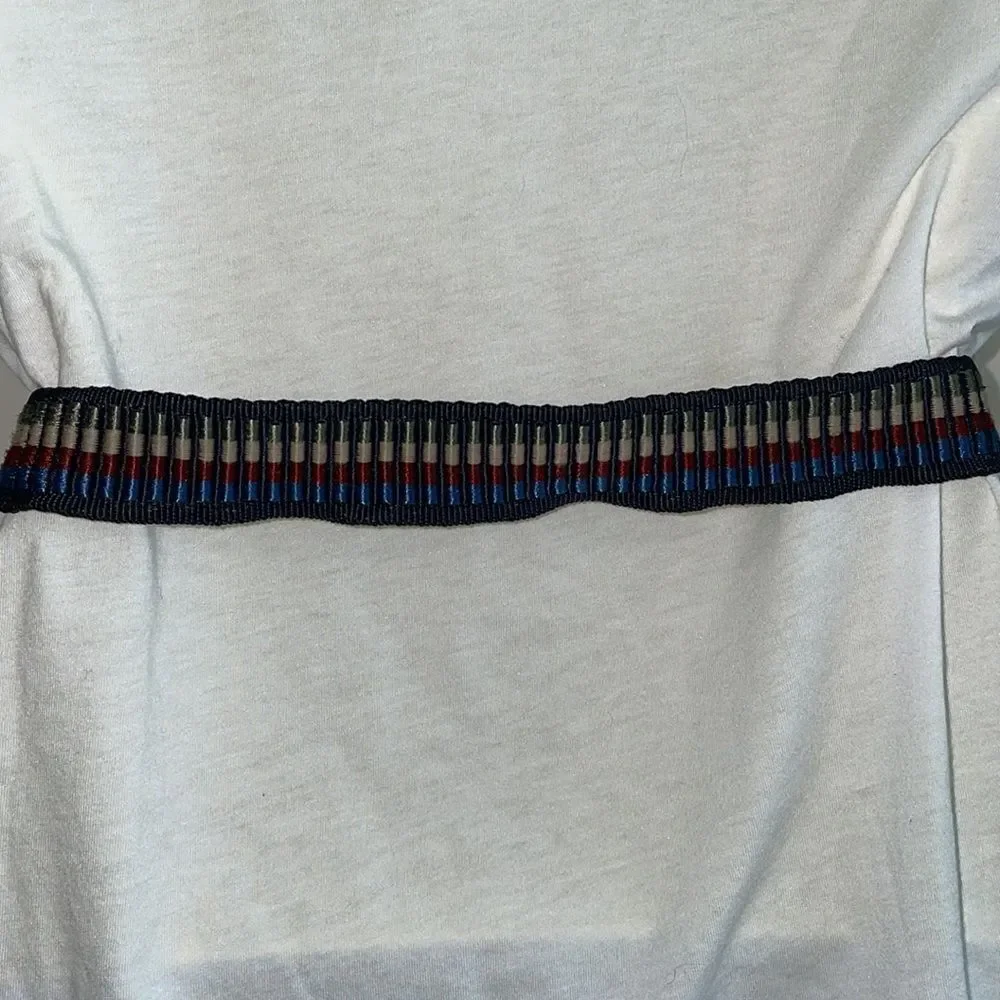 Vintage‎ Bison Designs multi color canvas belt